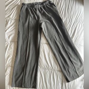 Gap Women’s Gray Elastic-Waist Wide Leg Casual Pants / Trousers